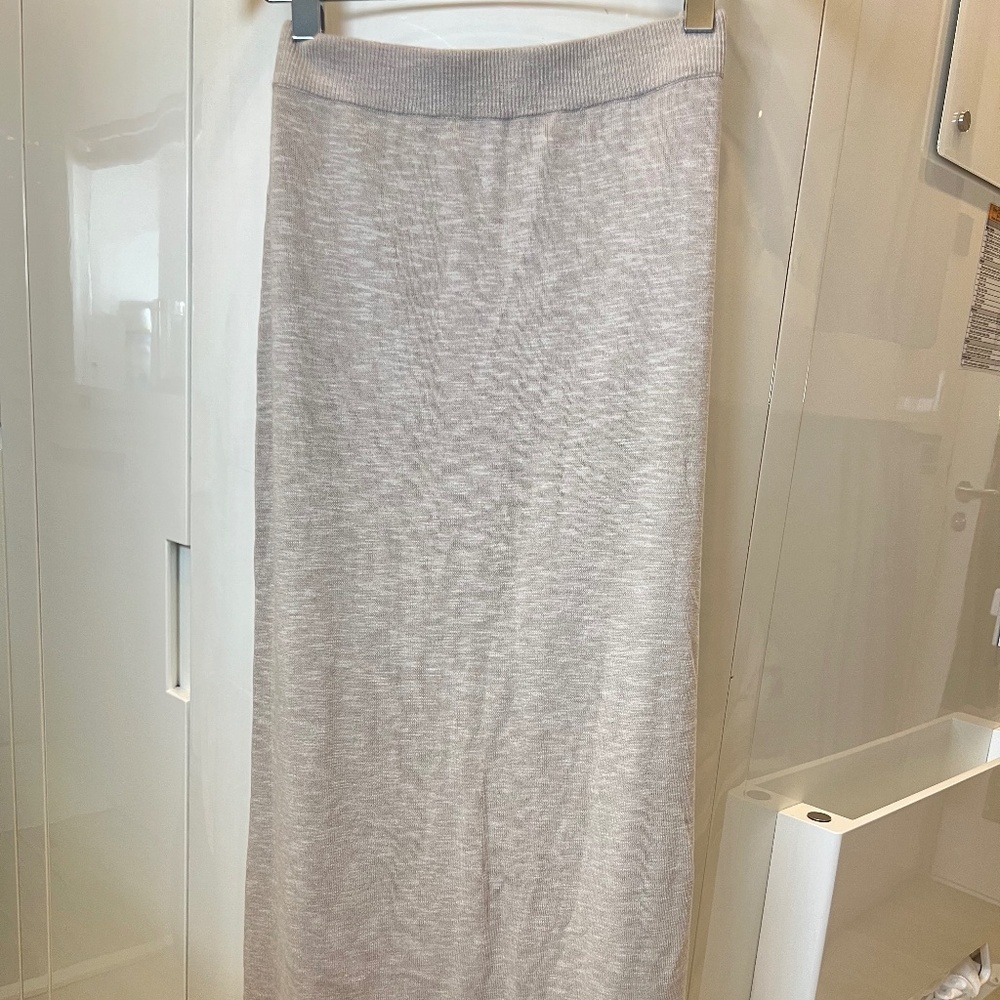 Soft knit Cream Maxi skirt